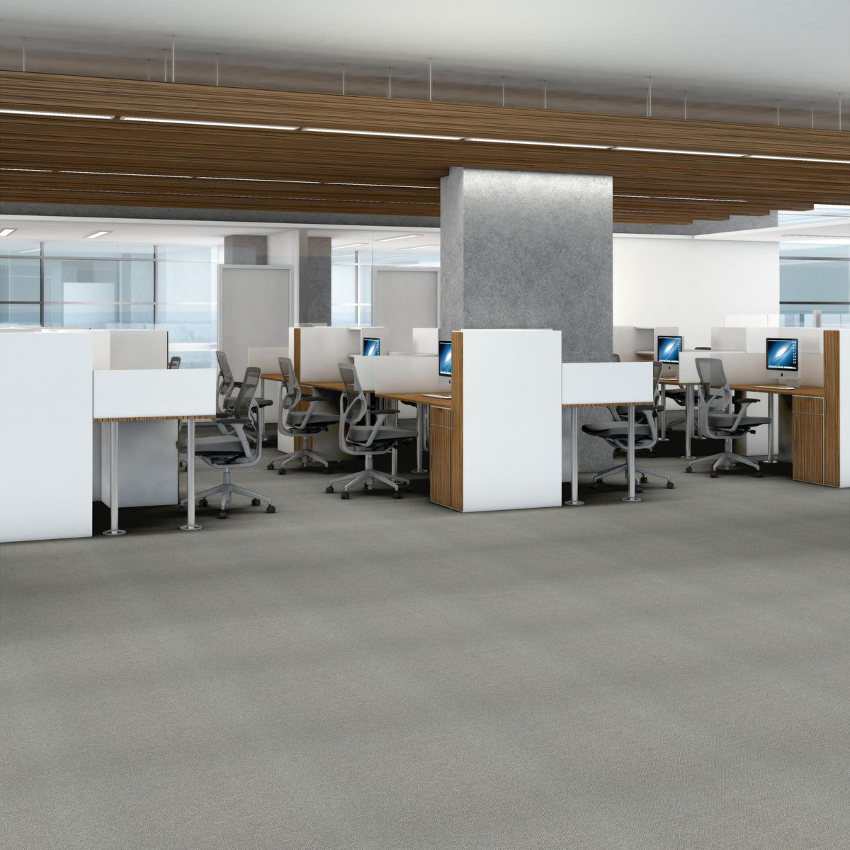 Shaw Counterpart carpet tile in Correlate, room scene