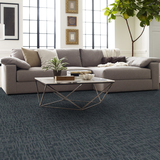 Shaw Genius carpet tile in Cleverish, room scene