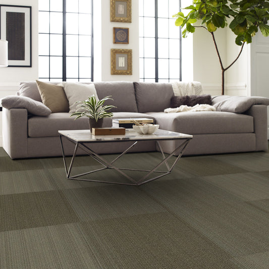 Shaw Practical carpet tile in Effective, room scene