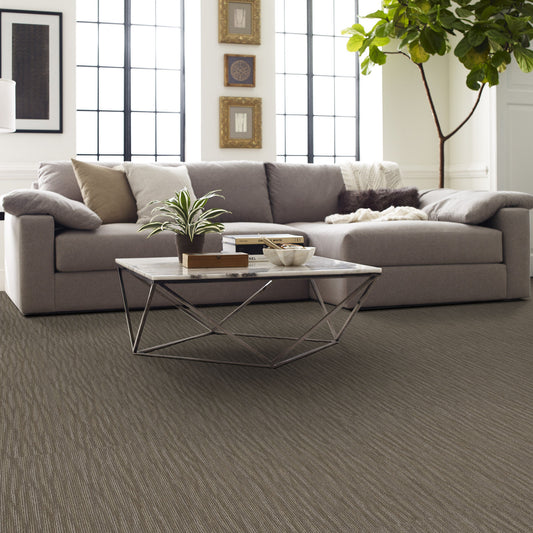 Shaw Mend carpet tile in Stitched, room scene