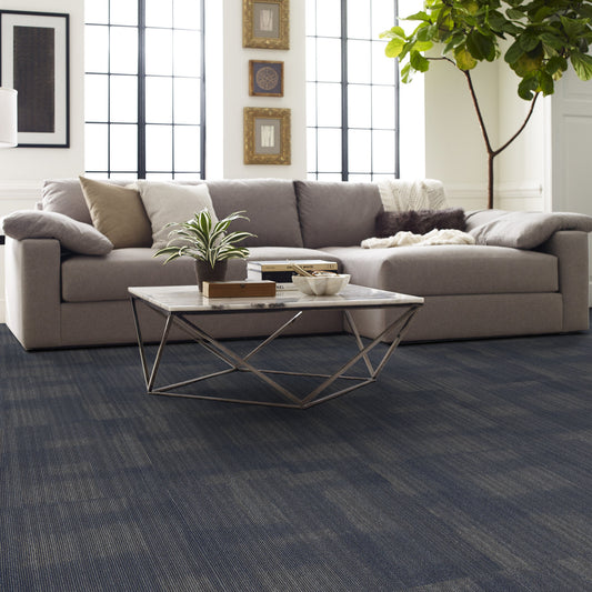 Shaw Mask carpet tile in Wrapped, room scene