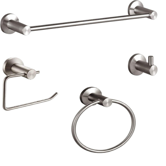 Paradise Nirvana 4 Piece Bath Set, satin nickel - GDM Habitat for Humanity ReStore