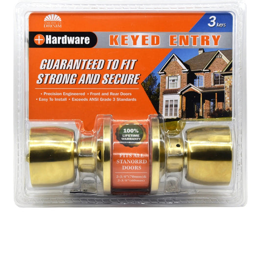 Polished Brass Keyed Entry Lock - GDM Habitat for Humanity ReStore