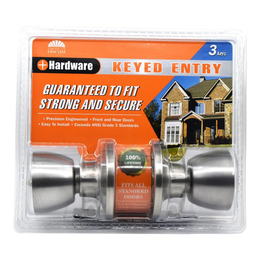 Satin Nickel Keyed Entry Lock - GDM Habitat for Humanity ReStore