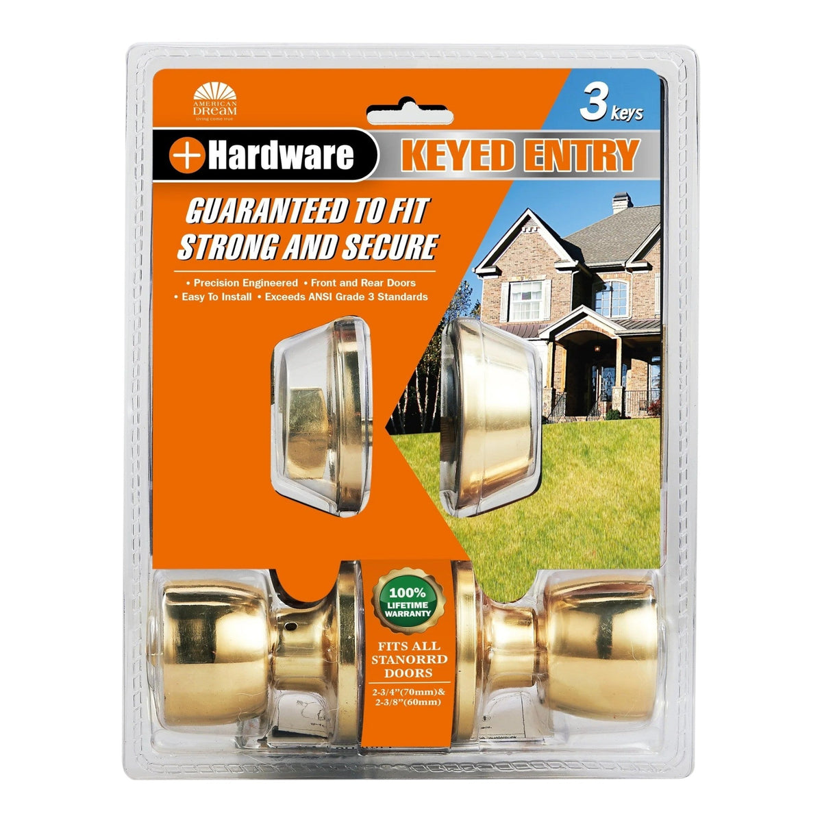 Polished Brass Keyed Combo Lockset - GDM Habitat for Humanity ReStore