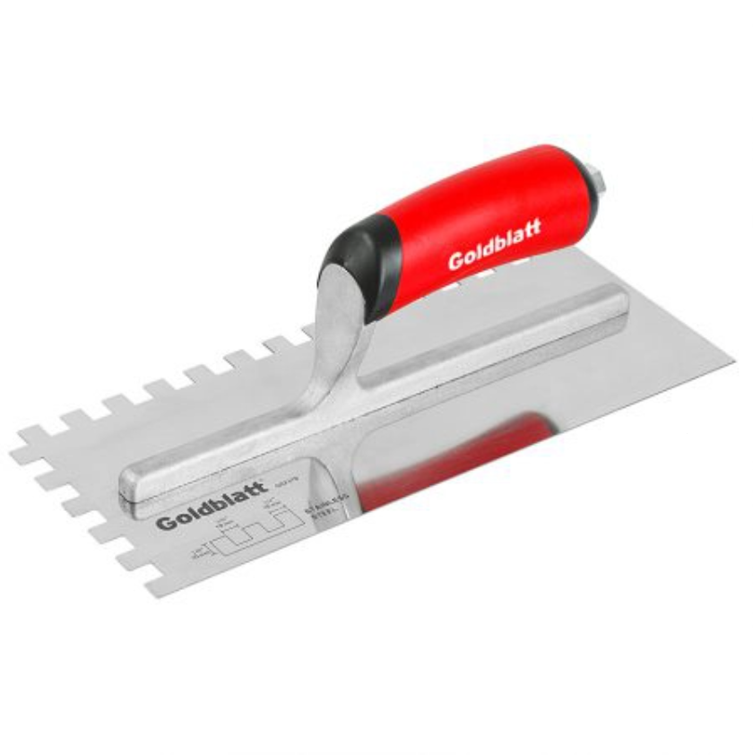 Goldblatt Square Notch Trowel 3/8" Tools