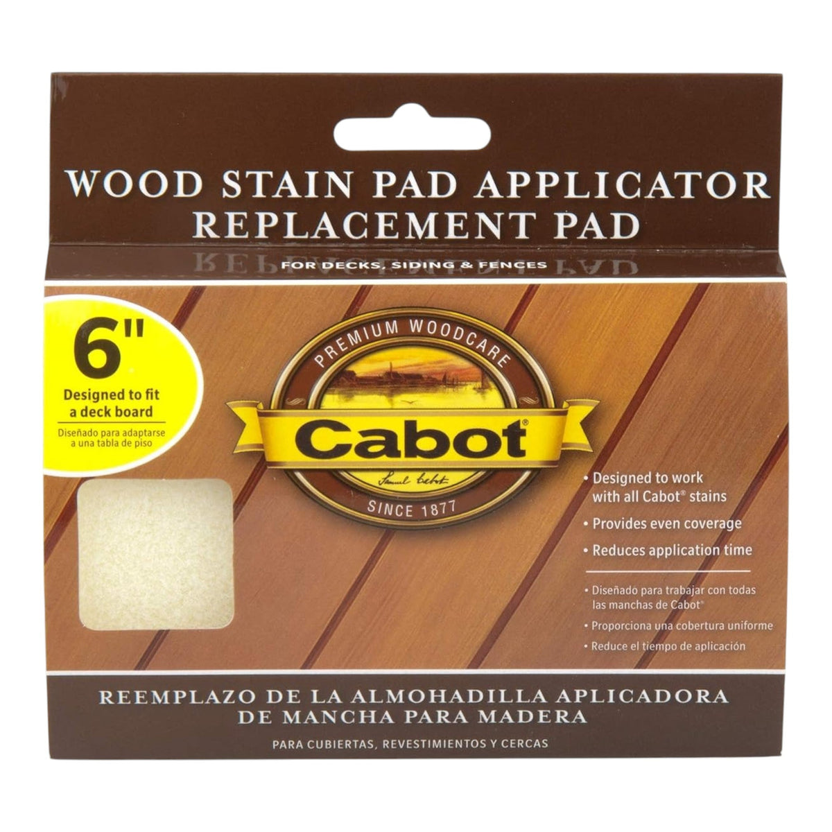 Cabot Wood Stain Pad Applicator Replacement Pad 6 Inch - GDM Habitat for Humanity ReStore