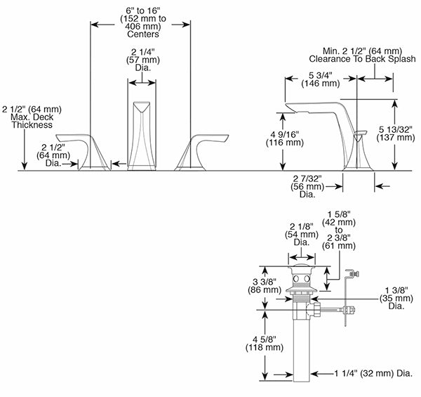 Brizo Widespread Lav Faucet PC FALSE