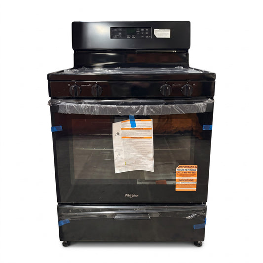 GDM Habitat for Humanity ReStore Whirlpool WFG320M0MB Gas Range, Black (unit A)