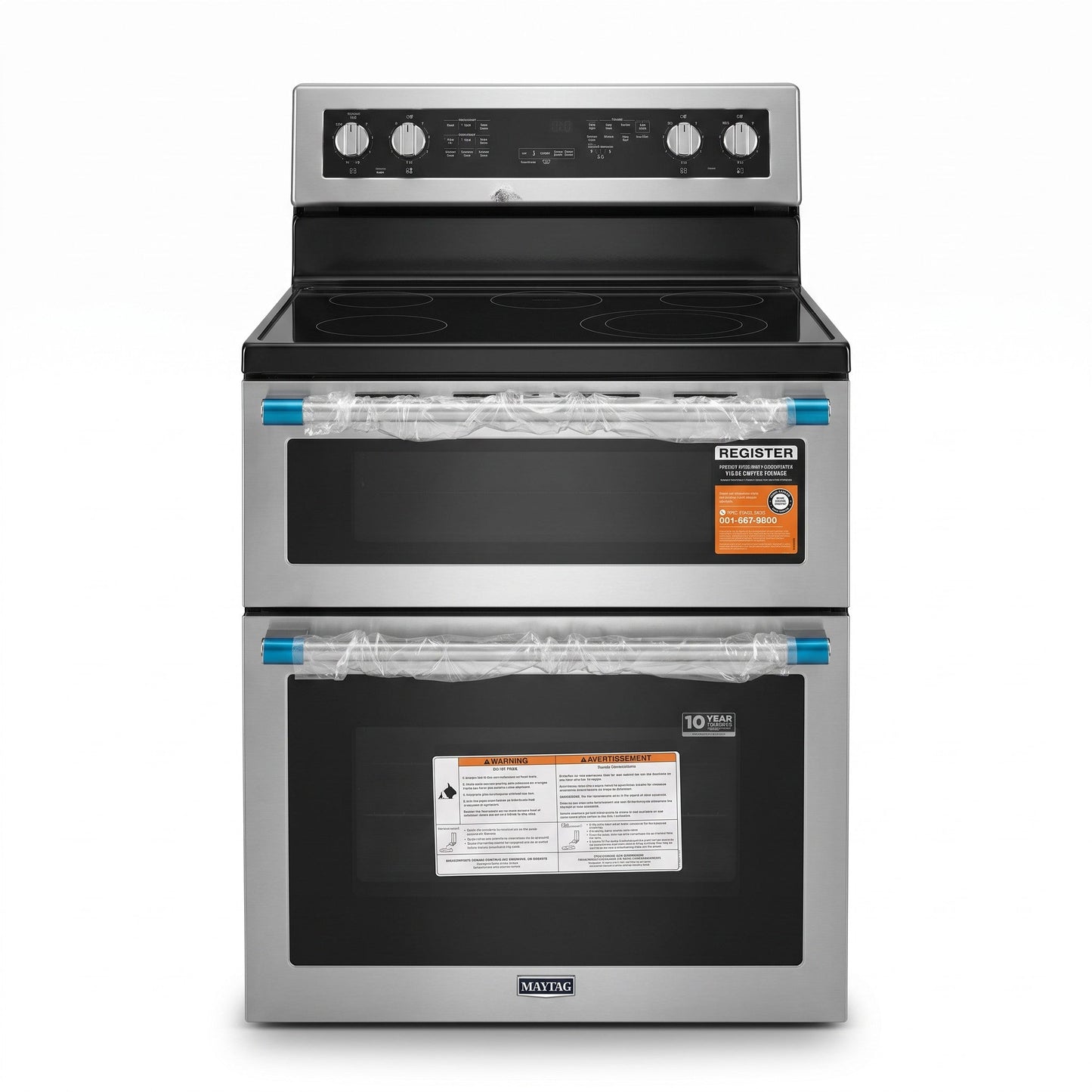 PAWFT17451 Maytag Double Oven Electric Range, Stainless