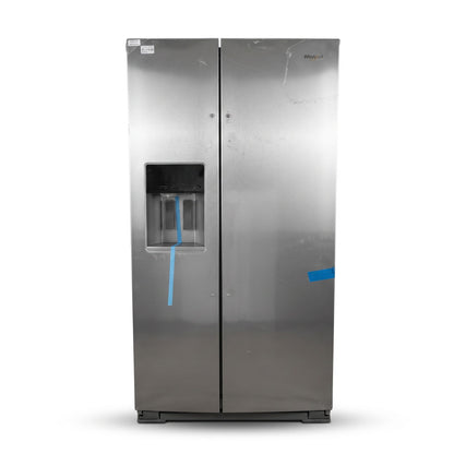 PAWFT17460 Whirlpool Side-by-Side Refrigerator w/ Dispenser, Stainless