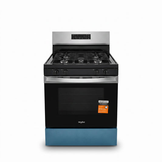 PAWFT17479 Whirlpool Gas Range, Black w/ Stainless
