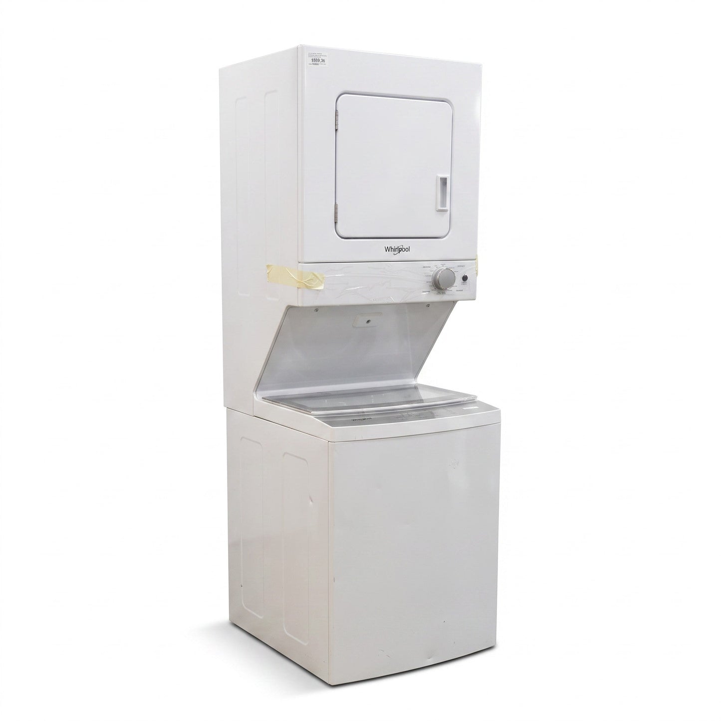 PAWFT17489 Whirlpool Stacked Washer/Dryer Laundry Center, White