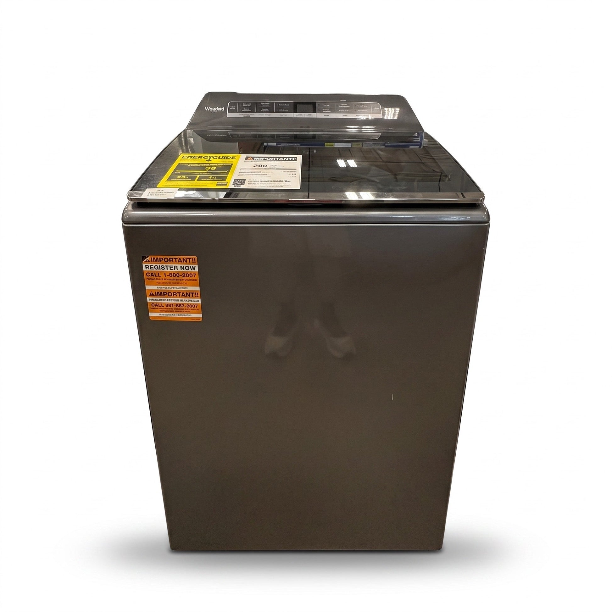 PAWFT17491 Whirlpool Top Load Washer, Metallic Slate