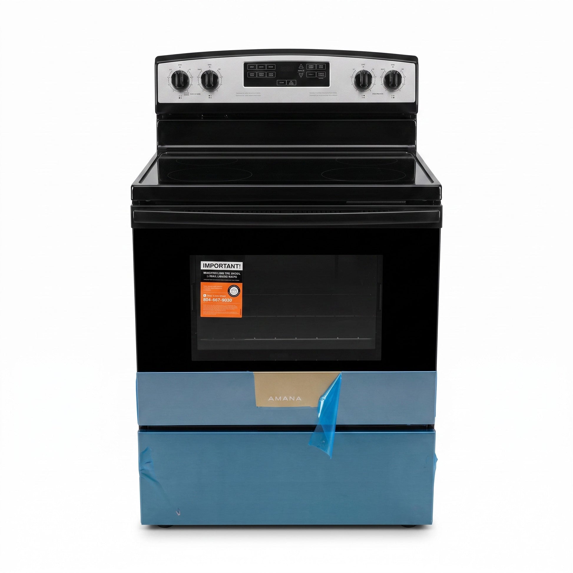 PAWFT17502 Amana Electric Range, Stainless/Black