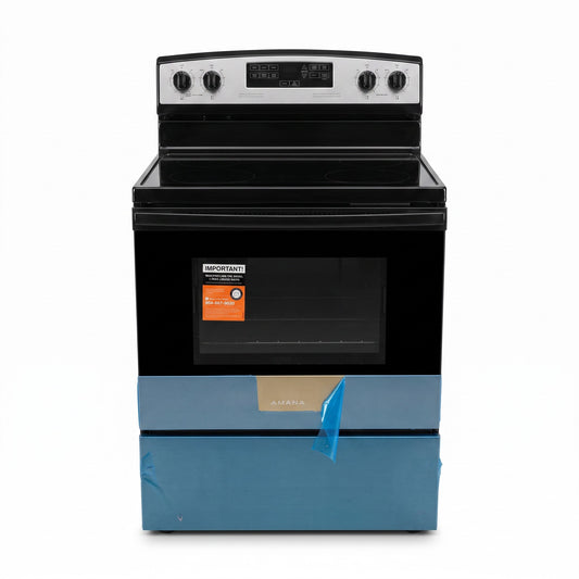 PAWFT17502 Amana Electric Range, Stainless/Black
