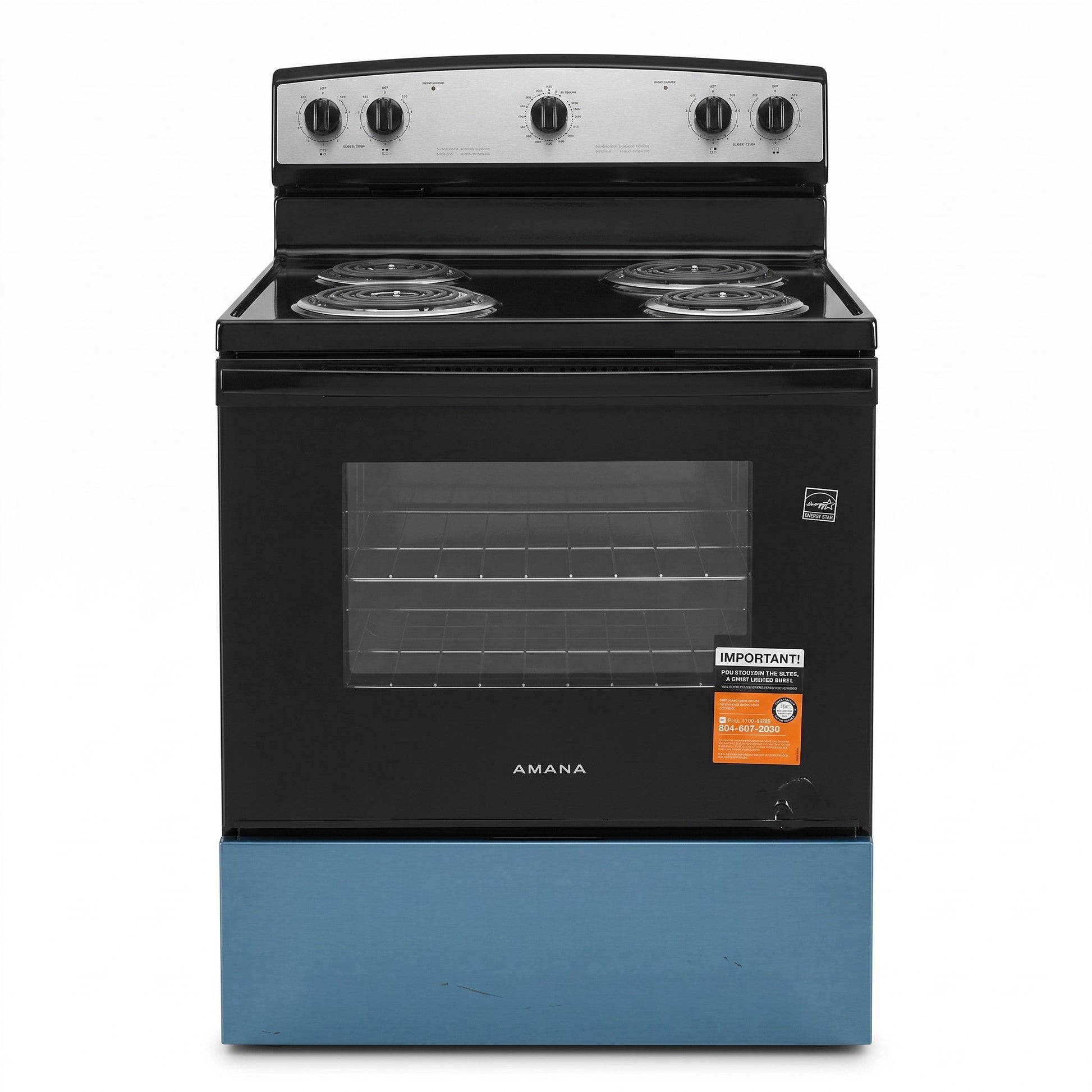 PAWFT17504 Amana Electric Coil-Top Range, Black