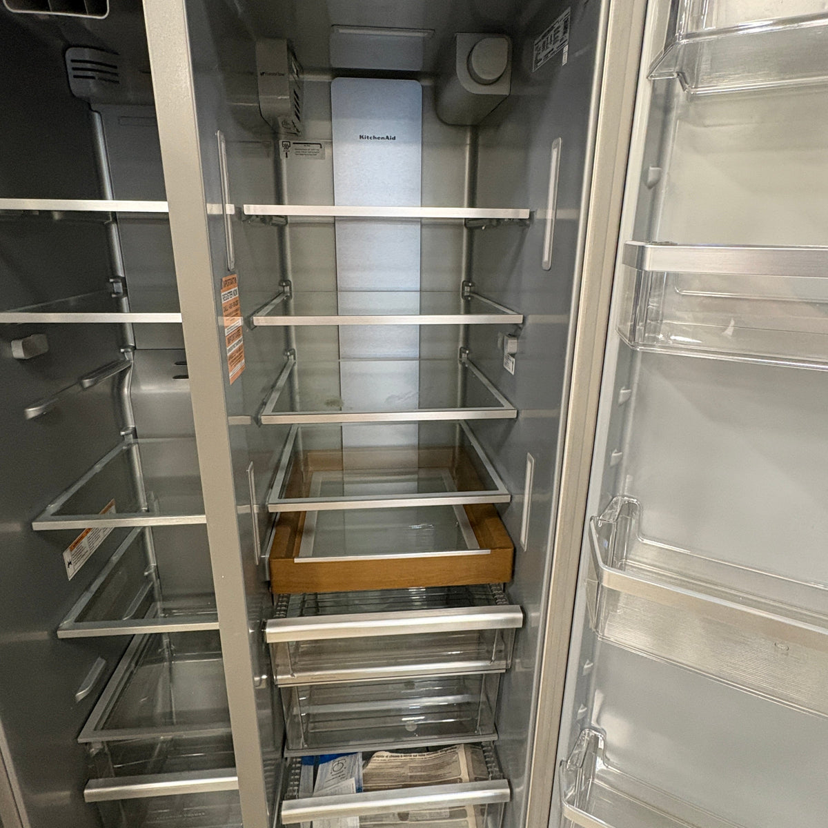 KitchenAid Side-by-Side Fridge interior