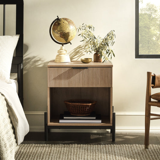 Paris 24" Reeded Wood Nightsta in-store location-set published-all-channels