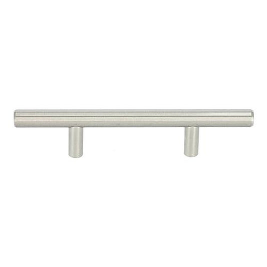 3 inch satin nickel round bar cabinet pull