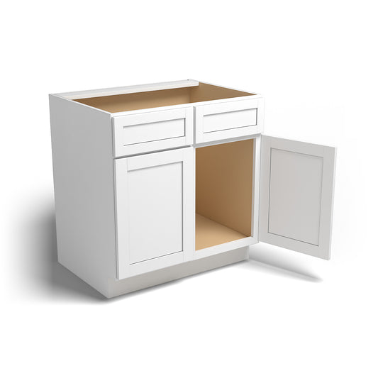 Special Order - 33" Kitchen Sink Base Arcadia White Shaker - SB33 Arcadia White Base Cabinets GHI Sink Bases SPACW Special Order
