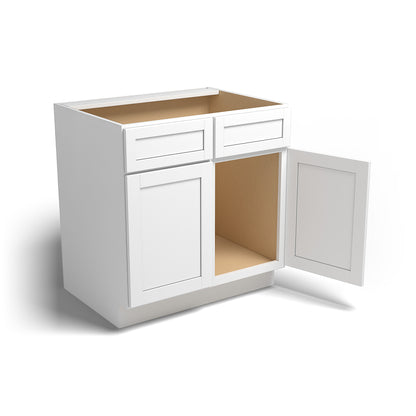 33" Kitchen Sink Base Arcadia White Shaker - SB33 Arcadia White Base Cabinets GHI GHI-INSTORE Sink Bases
