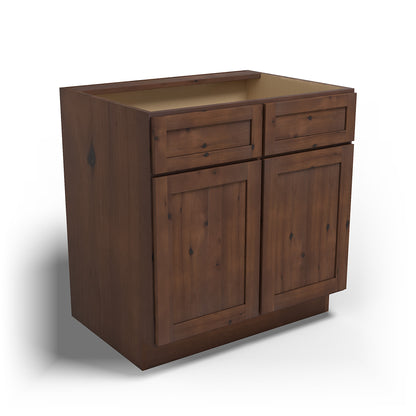 Special Order - 33" Sink Base Rustic Walnut - SB33 Base Cabinets GHI Rustic Walnut Sink Bases Special Order SPRWS