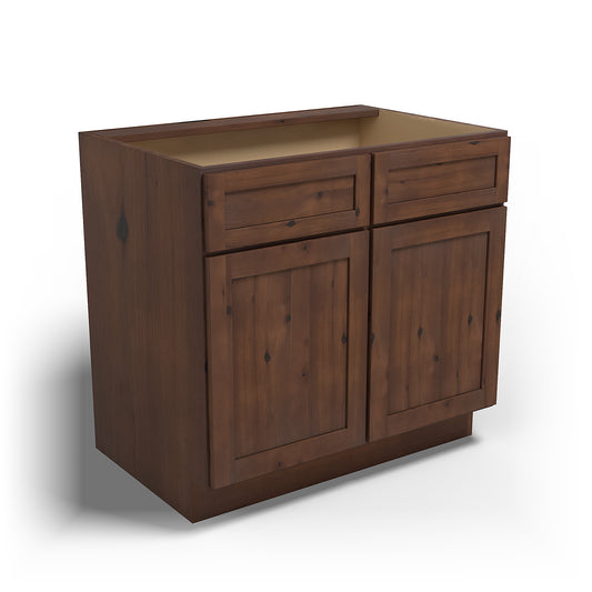 Special Order - 36" Sink Base Rustic Walnut - SB36