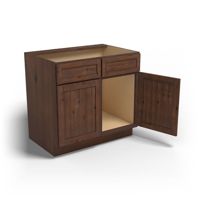Special Order - 36" Sink Base Rustic Walnut - SB36 Base Cabinets GHI Rustic Walnut Sink Bases Special Order SPRWS