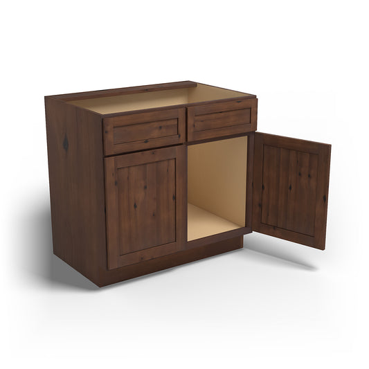 Special Order - 36" Sink Base Rustic Walnut - SB36 Base Cabinets GHI Rustic Walnut Sink Bases Special Order SPRWS