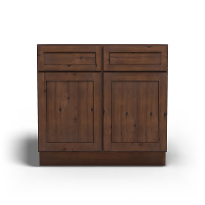 Special Order - 36" Sink Base Rustic Walnut - SB36 Base Cabinets GHI Rustic Walnut Sink Bases Special Order SPRWS