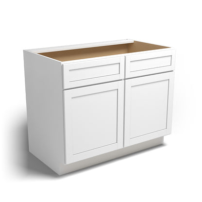 Special Order - 42" Kitchen Sink Base Arcadia White Shaker - SB42 Arcadia White Base Cabinets GHI Sink Bases SPACW Special Order