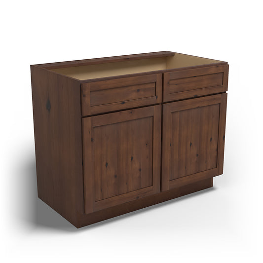 Special Order - 42" Sink Base Rustic Walnut - SB42 Base Cabinets GHI Rustic Walnut Sink Bases Special Order SPRWS