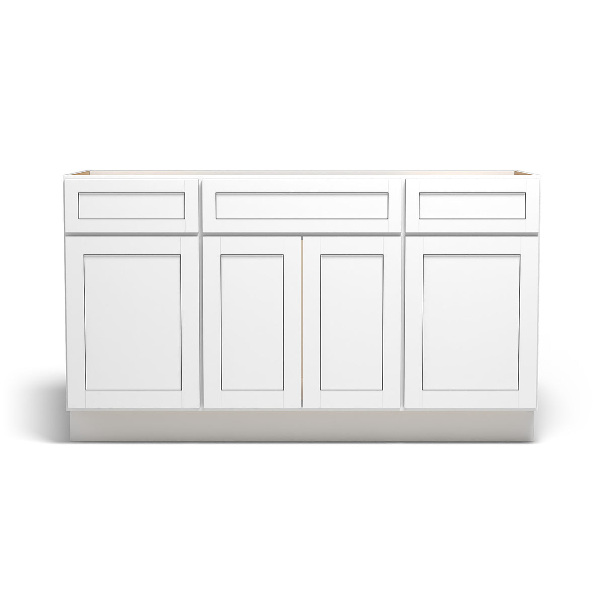 Special Order - 60" Kitchen Sink Base Arcadia White Shaker - SB60 Arcadia White Base Cabinets GHI Sink Bases SPACW Special Order