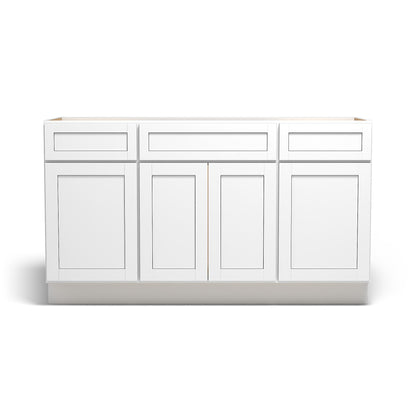 Special Order - 60" Kitchen Sink Base Arcadia White Shaker - SB60 Arcadia White Base Cabinets GHI Sink Bases SPACW Special Order