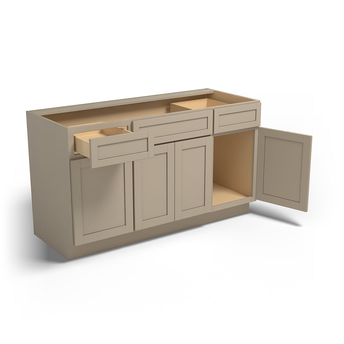 Special Order - 60" Sink Base Mojave Shaker - SB60 Base Cabinets GHI Mojave Shaker Sink Bases Special Order SPMJS
