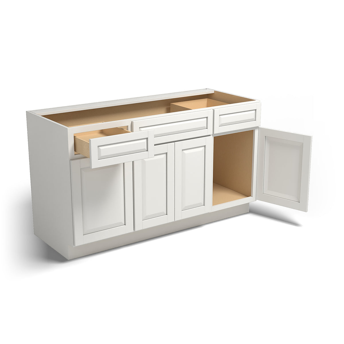 Special Order - 60" Sink Base Newport White - SB60 Base Cabinets GHI Newport White Sink Bases Special Order SPNPW