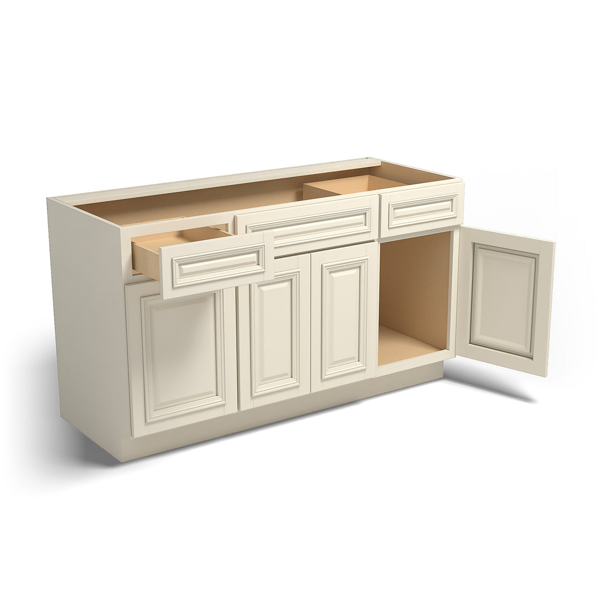 Special Order - 60" Kitchen Sink Base Nantucket Linen - SB60 Base Cabinets GHI Nantucket Linen Sink Bases Special Order SPNTL