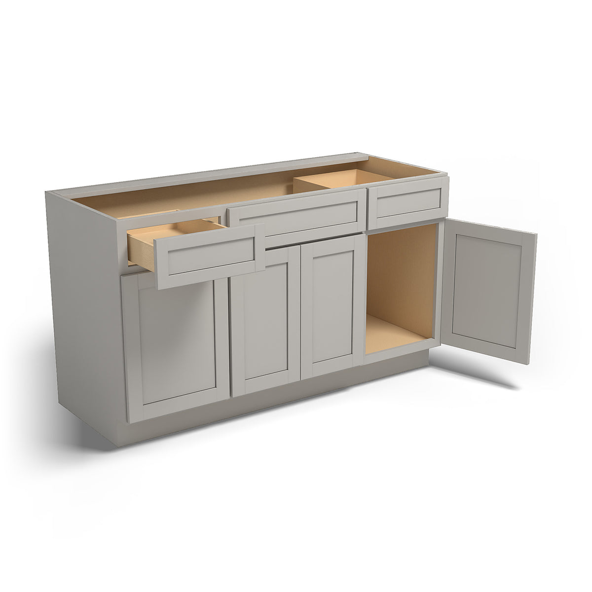 Special Order - 60" Kitchen Sink Base Stone Harbor Gray - SB60 Base Cabinets GHI Sink Bases Special Order SPSHG Stone Harbor Gray