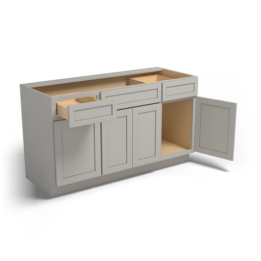 Special Order - 60" Kitchen Sink Base Stone Harbor Gray - SB60 Base Cabinets GHI Sink Bases Special Order SPSHG Stone Harbor Gray
