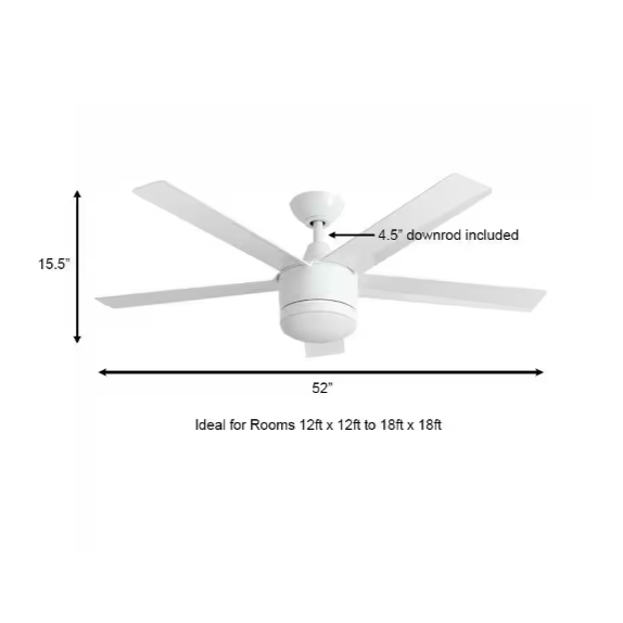 52" LED Indoor Ceiling Fan