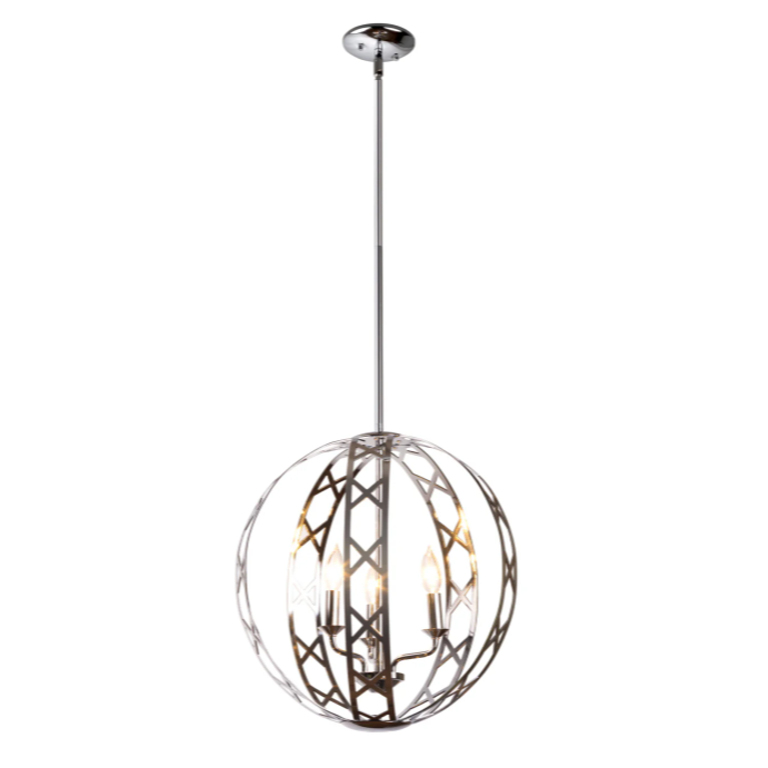 Chrome Orb Chandelier