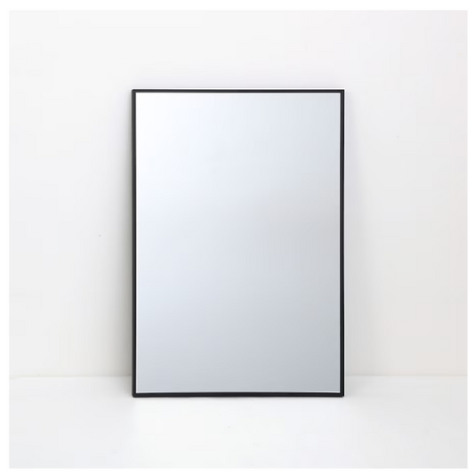 Black Frame Rectangular Mirror