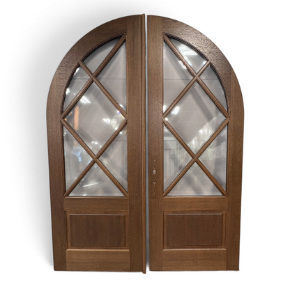 Mahogany Arched Double Doors
