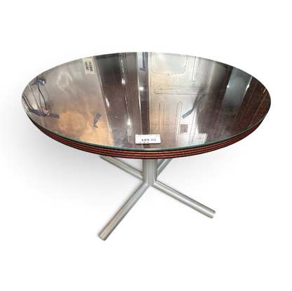 Round Glass-Top Bistro Table