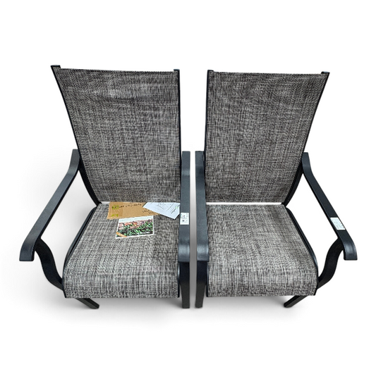 Gray Sling Patio Chairs FALSE