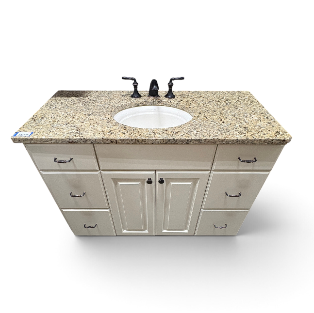 Cream Vanity w/ Granite Top