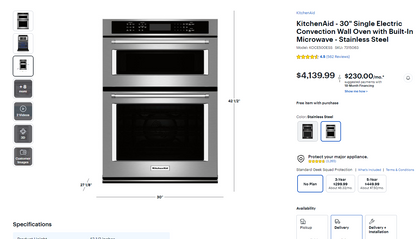 KitchenAid Wall Oven/Microwave