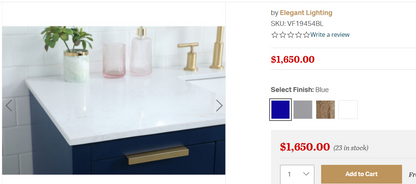 Blake Blue 54" Vanity