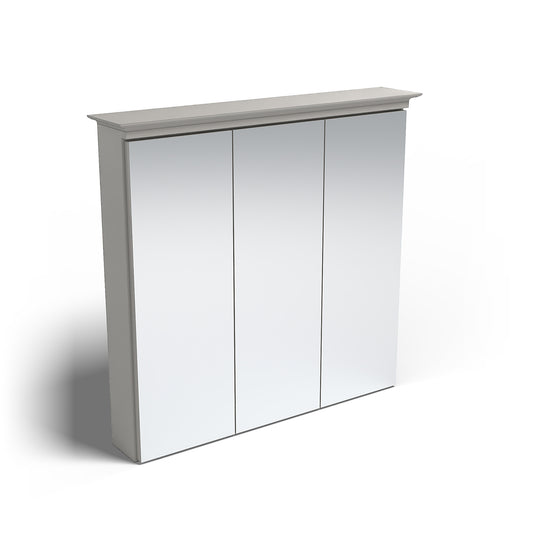 Special Order - 30" x 30" Tri-View Medicine Cabinet Stone Harbor Gray - TRV3030 Bathroom GHI GHI Accessories Medicine Cabinet Special Order SPSHG Stone Harbor Gray